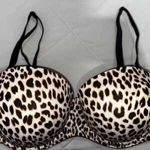PINK Victoria's Secret Leopard Print Padded Push Up Strapless Multi-way Bra